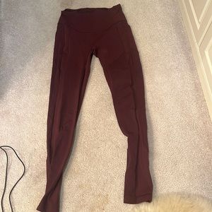 MAROON LULU LEMON LEGGINGS